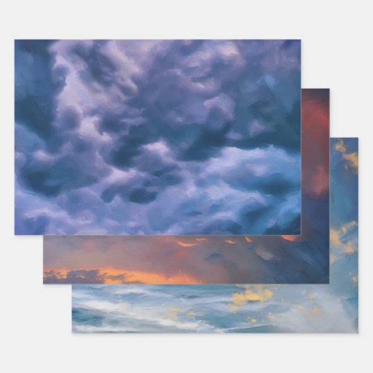 Wolken Weer Sky Art Wrapping Craft Paper (Set)