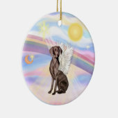 Wolken - Weimaraner Angel Keramisch Ornament (Rechts)