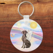 Wolken - Weimaraner Angel Sleutelhanger (Voorkant)