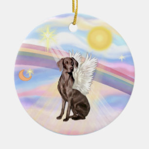 Wolken - Weimaraner Engel Keramisch Ornament