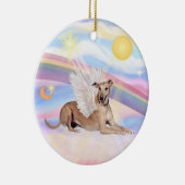 Wolken - Windhond (fawn) Keramisch Ornament (Rechts)