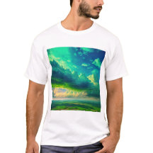 Wolken wintergroen uitzicht