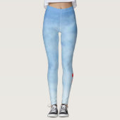 Wolken Zen rode leggings (Voorkant)
