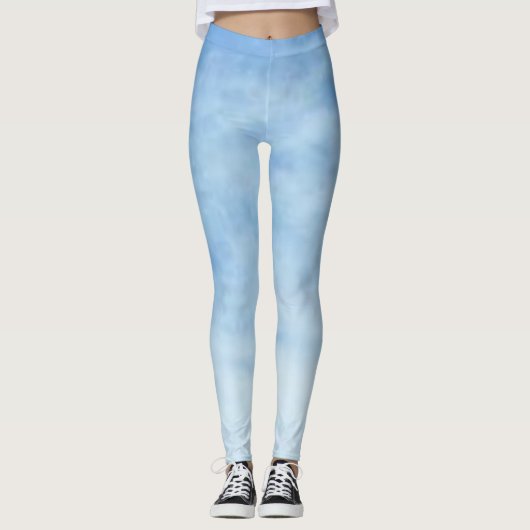 Wolken Zen witte leggings (Voorkant)