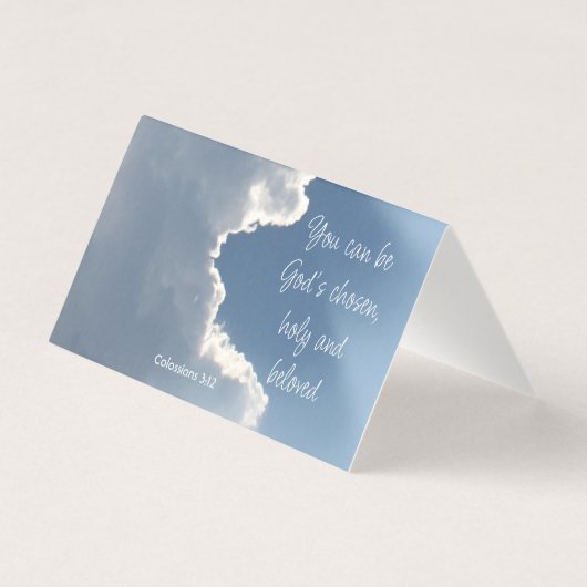 Wolken Zonlicht Kol 3: 12, Evangelisatiekaart Kaart (Achterkant)
