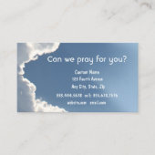 Wolken Zonlicht Kol 3: 12, Evangelisatiekaart Visitekaartje (Voorkant)