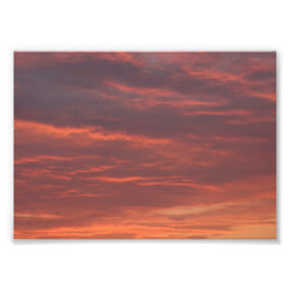 Wolken Zonsopgang Blurry Foto Reproductie Afdruk