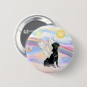 Wolken - Zwarte Labrador Retriever Engel Ronde Button 5,7 Cm (Voorkant /achterkant)