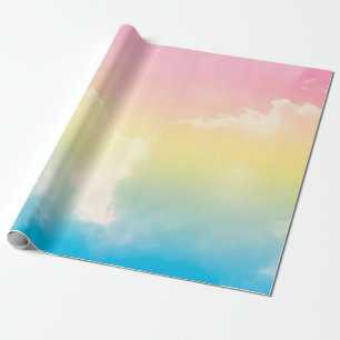wolkenachtergrond met een pastelkleurige gradiënt. cadeaupapier