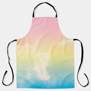 wolkenachtergrond met een pastelkleurige gradiënt. schort