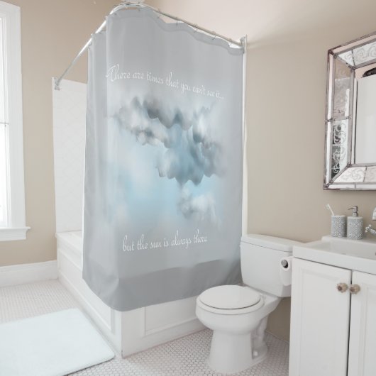 Wolkendouchegordijn Douchegordijn (In situ)