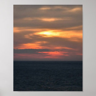 Wolkendrama bij zonsopgang, Ocean City Poster