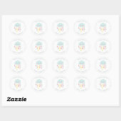 Wolkenenvelop sticker Baby shower sprinkhaan (Vel)