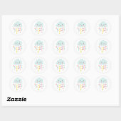 Wolkenenvelop sticker Baby shower sprinkhaan (Vel)