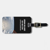 Wolkenformaties rond zonneschijn voor de Stille Oc Bagagelabel (Voorkant horizontaal)