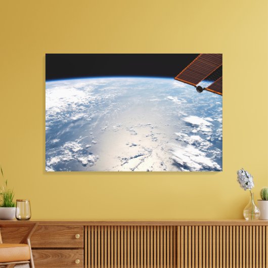 Wolkenformaties rond zonneschijn voor de Stille Oc Canvas Afdruk (Insitu (Woonkamer))