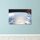 Wolkenformaties rond zonneschijn voor de Stille Oc Canvas Afdruk (Insitu (Houten vloer))