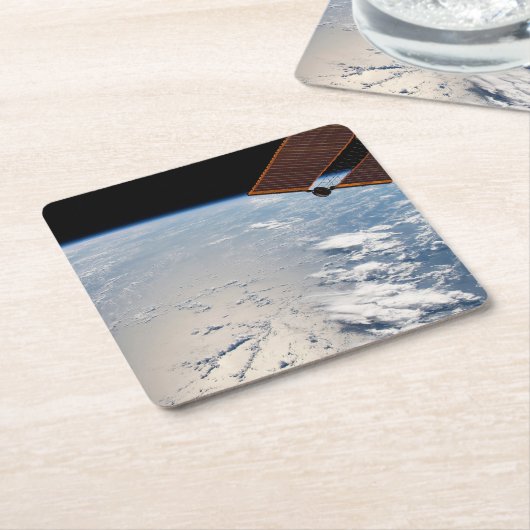 Wolkenformaties rond zonneschijn voor de Stille Oc Kartonnen Onderzetters (Schuin)