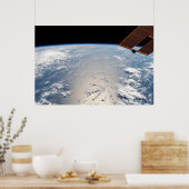 Wolkenformaties rond zonneschijn voor de Stille Oc Poster (Keuken)