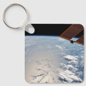 Wolkenformaties rond zonneschijn voor de Stille Oc Sleutelhanger (Voorkant)