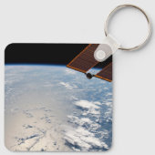 Wolkenformaties rond zonneschijn voor de Stille Oc Sleutelhanger (Achterkant)