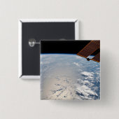 Wolkenformaties rond zonneschijn voor de Stille Oc Vierkante Button 5,1 Cm (Voorkant /achterkant)