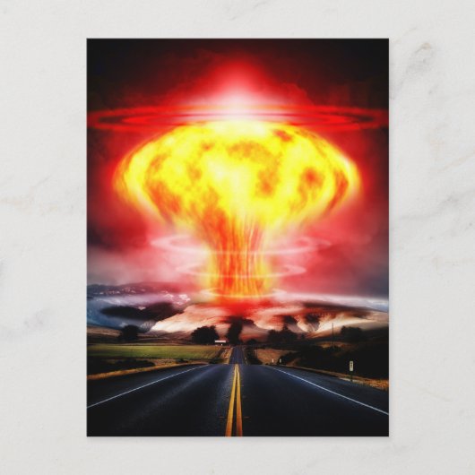 Wolkenillustratie van paddenstoelen voor nucleaire briefkaart (Voorkant)