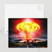 Wolkenillustratie van paddenstoelen voor nucleaire briefkaart (Voorkant / Achterkant)