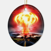 Wolkenillustratie van paddenstoelen voor nucleaire keramisch ornament (Links)