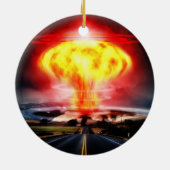 Wolkenillustratie van paddenstoelen voor nucleaire keramisch ornament (Achterkant)