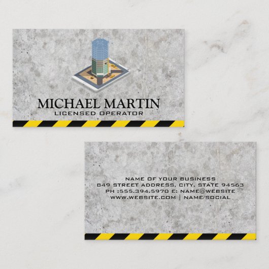 Wolkenkrabber bouwen | Bouwplaats Visitekaartje (Voorkant / Achterkant)