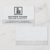 Wolkenkrabber Gebouwen | Baksteen Hout Visitekaartje (Voorkant / Achterkant)