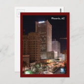 Wolkenkrabber in Phoenix AZ bij nacht Briefkaart (Voorkant / Achterkant)