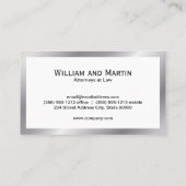 Wolkenkrabber Logo | Metalen Rand | Monogram Visitekaartje (Achterkant)