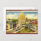 Wolkenkrabber, Macon Georgia Vintage Briefkaart (Voorkant / Achterkant)