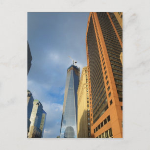 Wolkenkrabberreflecties van New York Ansichtkaart Briefkaart