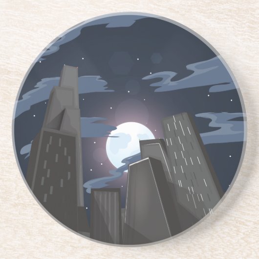 Wolkenkrabbers in Chicago Zandsteen Onderzetter (Voorkant)