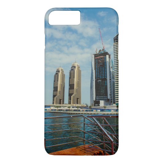 Wolkenkrabbers in de jachthaven van Dubai Case-Mate iPhone Case (Achterkant)