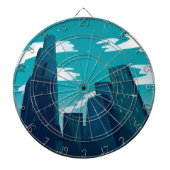 Wolkenkrabbers van Chicago Dartbord (Voorkant)