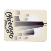 Wolkenkrabbers van Chicago vintage reisposter Magneet (Horizontaal)