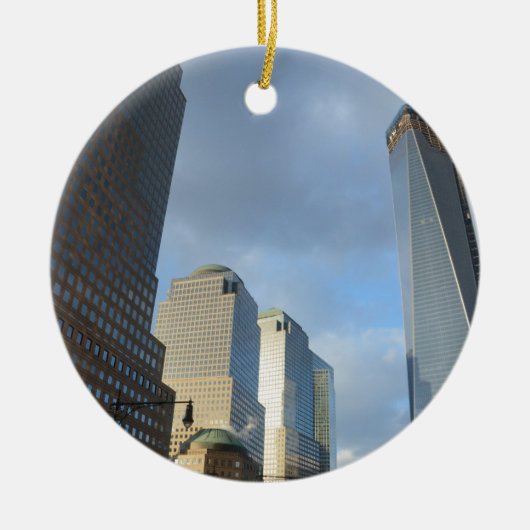 Wolkenkrabbers van New York Keramisch Ornament (Voorkant)