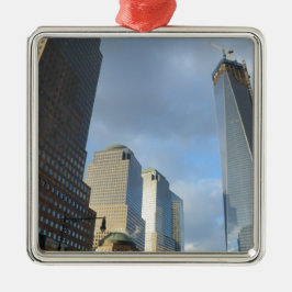 Wolkenkrabbers van New York Metalen Ornament