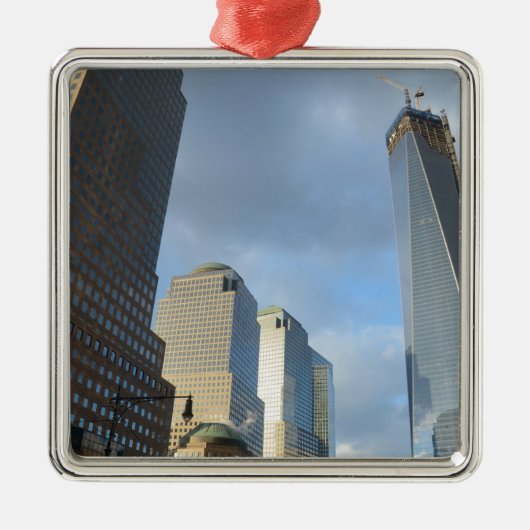 Wolkenkrabbers van New York Metalen Ornament (Voorkant)
