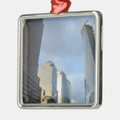 Wolkenkrabbers van New York Metalen Ornament (Links)