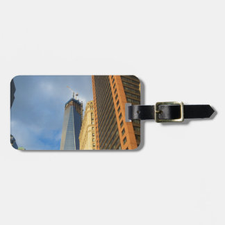 Wolkenkrabberspiegelingen van New York Bagagelabel