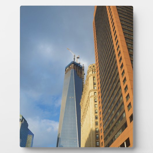 Wolkenkrabberspiegelingen van New York Fotoplaat (Voorkant)