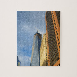 Wolkenkrabberspiegelingen van New York Legpuzzel