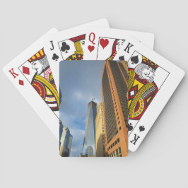 Wolkenkrabberspiegelingen van New York Pokerkaarten