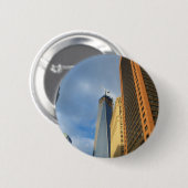 Wolkenkrabberspiegelingen van New York Ronde Button 5,7 Cm (Voorkant /achterkant)