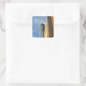 Wolkenkrabberspiegelingen van New York Vierkante Sticker (Tas)